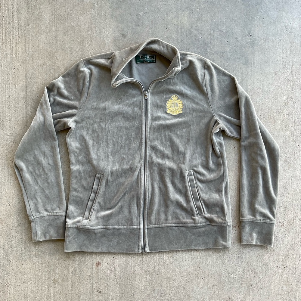 Lauren Ralph Lauren full zip velour track jacket - Picture 1 of 6